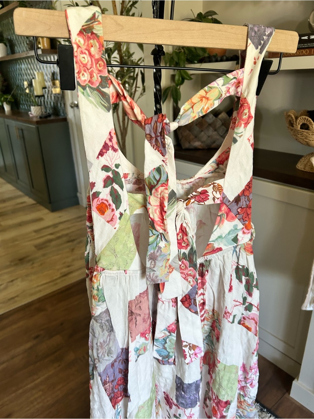 Anthropologie Floral Maxi Sundress with Tie Back - Picture 3 of 4